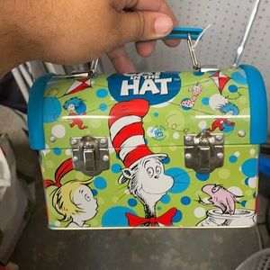 Vintage cat in the hat metal lunchbox